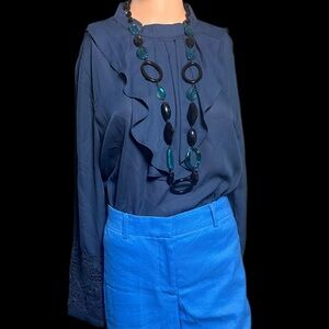 Elegant Navy Blouse